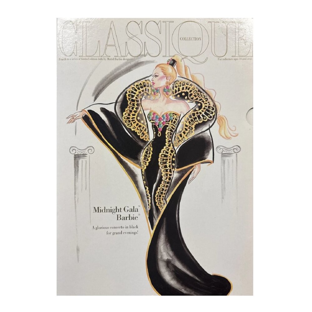 new in box Mattel Midnight Gala Barbie Doll 1995 Classique Collection Blonde